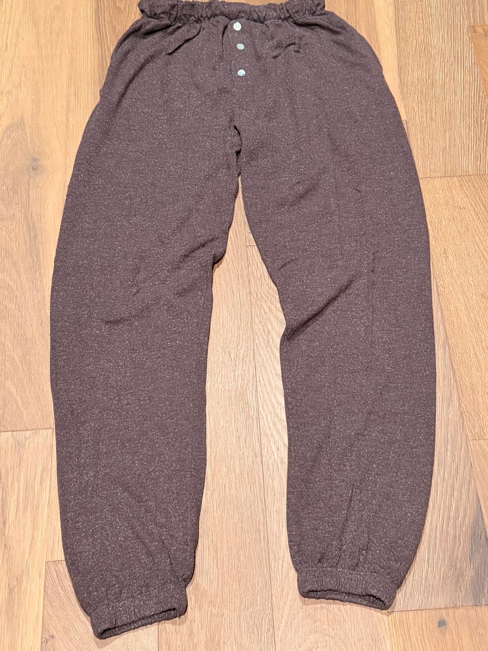 DONNI. Heathered Brown Elastic Waist Lounge Pants